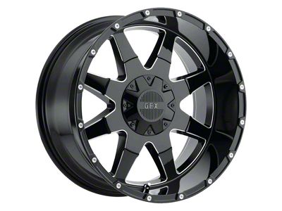 G-FX TR-12 Gloss Black Milled 6-Lug Wheel; 18x9; 0mm Offset (04-08 F-150)