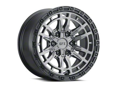 G-FX TR-24 Matte Gray with Matte Black Lip 6-Lug Wheel; 17x9; 12mm Offset (04-08 F-150)