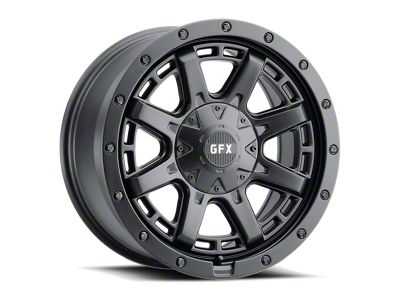 G-FX T27 Matte Black 6-Lug Wheel; 17x9; 12mm Offset (07-13 Sierra 1500)