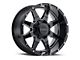 G-FX TR-12 Gloss Black Milled 6-Lug Wheel; 17x9; 12mm Offset (07-13 Sierra 1500)