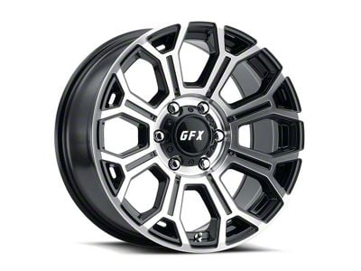 G-FX TR-19 Gloss Black Machined 6-Lug Wheel; 17x8.5; 0mm Offset (07-13 Sierra 1500)