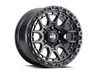 G-FX TR-25 Matte Black 6-Lug Wheel; 18x9; 12mm Offset (07-13 Sierra 1500)