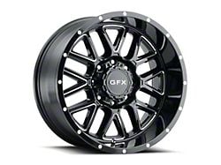 G-FX TM-5 Gloss Black Milled 6-Lug Wheel; 17x8.5; 18mm Offset (07-13 Silverado 1500)