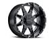 G-FX TR-12 Gloss Black Milled 6-Lug Wheel; 17x9; 12mm Offset (07-14 Tahoe)