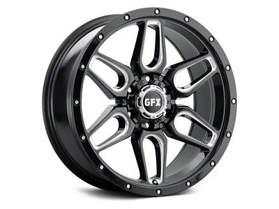 G-FX TR-18 Gloss Black Milled 6-Lug Wheel; 18x9; 0mm Offset (07-14 Tahoe)