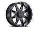 G-FX TR-12 Gloss Black Milled 6-Lug Wheel; 17x9; 12mm Offset (07-14 Yukon)