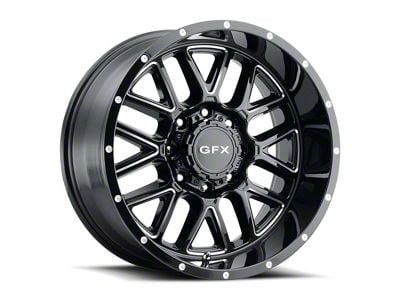 G-FX TM-5 Gloss Black Milled 6-Lug Wheel; 20x9; 12mm Offset (09-14 F-150)