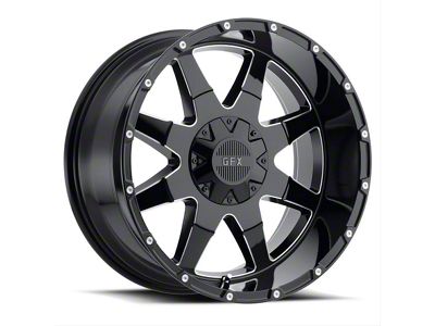 G-FX TR-12 Gloss Black Milled 6-Lug Wheel; 20x9; 12mm Offset (09-14 F-150)