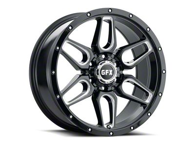 G-FX TR-18 Gloss Black Milled 6-Lug Wheel; 17x8.5; 18mm Offset (09-14 F-150)