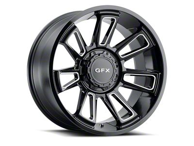 G-FX TR21 Gloss Black Milled 8-Lug Wheel; 20x9; 18mm Offset (10-18 RAM 2500)