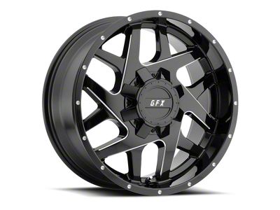 G-FX TR-Mesh2 Gloss Black Milled 6-Lug Wheel; 17x9; 12mm Offset (15-20 F-150)