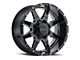 G-FX TR-12 Gloss Black Milled 8-Lug Wheel; 18x9; 12mm Offset (15-19 Silverado 3500 HD SRW)