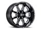 G-FX TR-10 Gloss Black Milled 6-Lug Wheel; 20x9; 12mm Offset (15-20 Yukon)