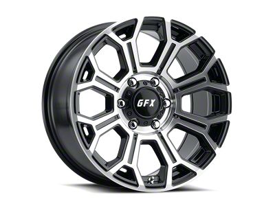 G-FX TR-19 Gloss Black Machined 6-Lug Wheel; 18x9; 12mm Offset (15-20 Yukon)