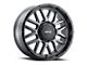 G-FX TM-5 Matte Gray with Matte Black Lip 6-Lug Wheel; 17x8.5; 0mm Offset (24-25 Ranger)