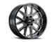 G-FX TM6 Gloss Black Milled 6-Lug Wheel; 18x9; 12mm Offset (24-25 Ranger)