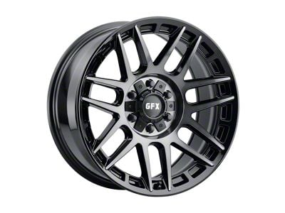 G-FX TM8 Gloss Black with Dark Tint 6-Lug Wheel; 17x8.5; -6mm Offset (24-25 Ranger)