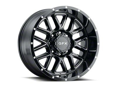 G-FX TM-5 Gloss Black Milled 5-Lug Wheel; 20x10; -19mm Offset (94-01 RAM 1500)