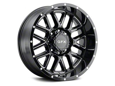 G-FX TM-5 Gloss Black Milled 5-Lug Wheel; 20x9; 18mm Offset (94-01 RAM 1500)