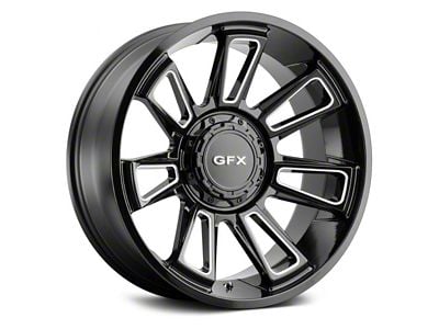 G-FX TR21 Gloss Black Milled 5-Lug Wheel; 18x9; 18mm Offset (94-01 RAM 1500)