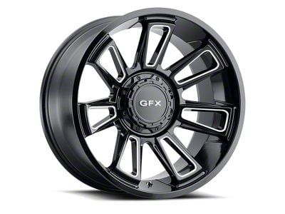 G-FX TR21 Gloss Black Milled 8-Lug Wheel; 20x10; -19mm Offset (94-02 RAM 2500)