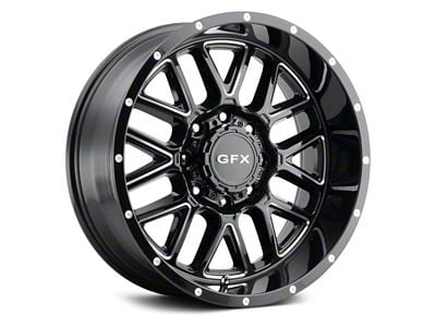 G-FX TM-5 Gloss Black Milled 6-Lug Wheel; 17x8.5; 0mm Offset (99-06 Sierra 1500)