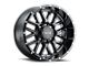 G-FX TM-5 Gloss Black Milled 6-Lug Wheel; 20x9; 0mm Offset (99-06 Sierra 1500)