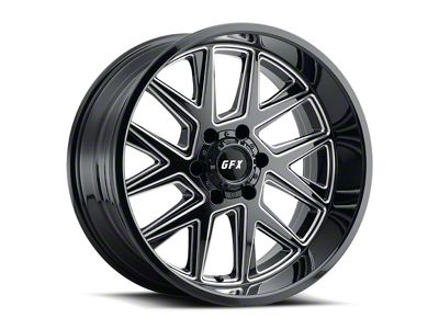 G-FX TM6 Gloss Black Milled 6-Lug Wheel; 18x9; 12mm Offset (99-06 Sierra 1500)