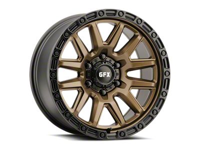G-FX T26 Bronze with Black Lip and Bolts 6-Lug Wheel; 17x9; 0mm Offset (23-24 Colorado)