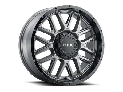 G-FX TM-5 Matte Gray with Matte Black Lip 6-Lug Wheel; 20x9; 0mm Offset (23-24 Colorado)