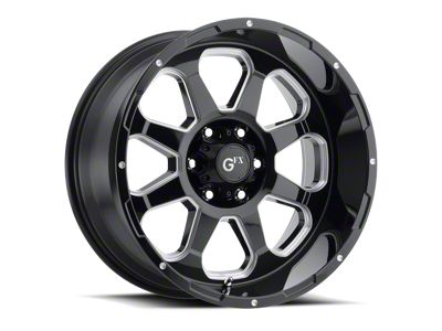 G-FX TR-10 Gloss Black Milled 6-Lug Wheel; 20x9; 12mm Offset (23-24 Colorado)