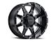 G-FX TR-12 Gloss Black Milled 6-Lug Wheel; 17x9; 12mm Offset (23-24 Colorado)