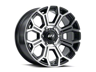 G-FX TR-19 Gloss Black Machined 6-Lug Wheel; 18x9; 12mm Offset (23-24 Colorado)
