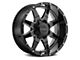 G-FX TR-12 Gloss Black Milled 5-Lug Wheel; 18x9; 12mm Offset (87-90 Dakota)