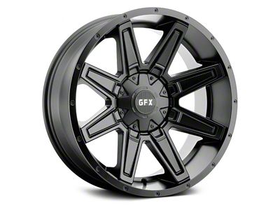 G-FX TR23 Matte Black 5-Lug Wheel; 17x8.5; 18mm Offset (87-90 Dakota)