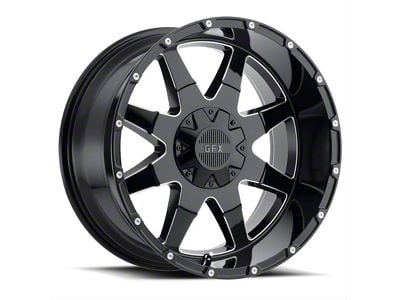 G-FX TR-12 Gloss Black Milled 6-Lug Wheel; 20x9; 12mm Offset (21-24 F-150)