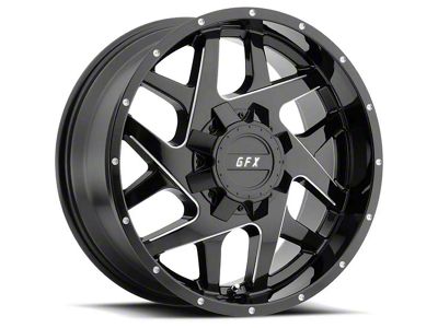 G-FX TR-Mesh2 Gloss Black Milled 6-Lug Wheel; 18x9; 12mm Offset (19-24 RAM 1500)