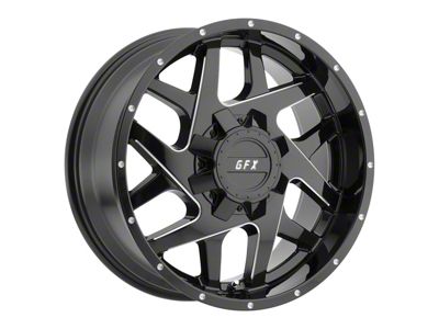 G-FX TR-Mesh2 Gloss Black Milled 8-Lug Wheel; 17x9; 12mm Offset (19-24 RAM 2500)