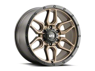 G-FX TR-18 Matte Bronze with Matte Black Lip 6-Lug Wheel; 17x8.5; -6mm Offset (14-18 Sierra 1500)