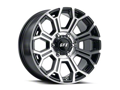 G-FX TR-19 Gloss Black Machined 6-Lug Wheel; 17x8.5; 0mm Offset (14-18 Sierra 1500)