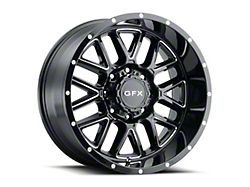 G-FX TM-5 Gloss Black Milled 8-Lug Wheel; 20x9; 12mm Offset (07-10 Sierra 2500 HD)