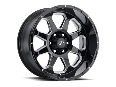 G-FX TR-10 Gloss Black Milled 6-Lug Wheel; 20x9; 12mm Offset (19-24 Silverado 1500)
