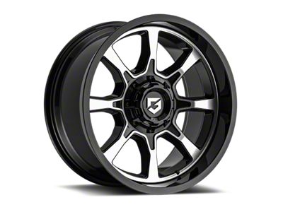 Gear Off-Road 772 Gloss Black Machined 6-Lug Wheel; 20x9; 18mm Offset (07-13 Sierra 1500)