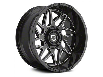 Gear Off-Road Ratio Gloss Black Milled 6-Lug Wheel; 20x12; -44mm Offset (07-13 Sierra 1500)