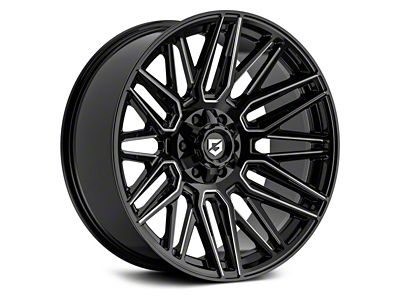 Gear Off-Road 770 Gloss Black Milled 8-Lug Wheel; 20x9; 18mm Offset (11-14 Sierra 2500 HD)