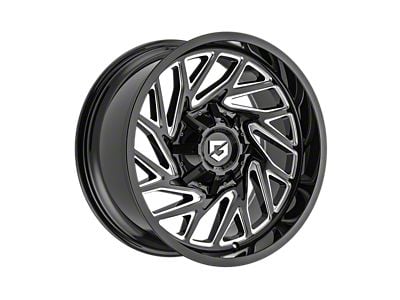 Gear Off-Road 769 Gloss Black Milled 8-Lug Wheel; 20x10; -19mm Offset (11-14 Sierra 3500 HD SRW)