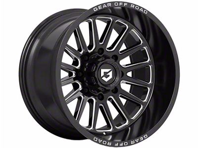 Gear Off-Road Leverage Gloss Black Milled 6-Lug Wheel; 22x10; -19mm Offset (07-13 Silverado 1500)