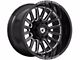 Gear Off-Road Leverage Gloss Black Milled 6-Lug Wheel; 22x10; -19mm Offset (07-13 Silverado 1500)