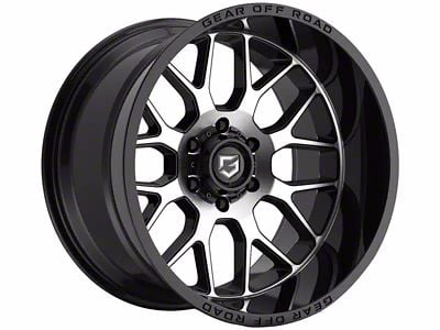 Gear Off-Road Raid Gloss Black Machined 6-Lug Wheel; 20x9; 18mm Offset (07-13 Silverado 1500)