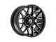 Gear Off-Road 768 Gloss Black Milled 8-Lug Wheel; 20x10; -19mm Offset (11-14 Silverado 3500 HD SRW)